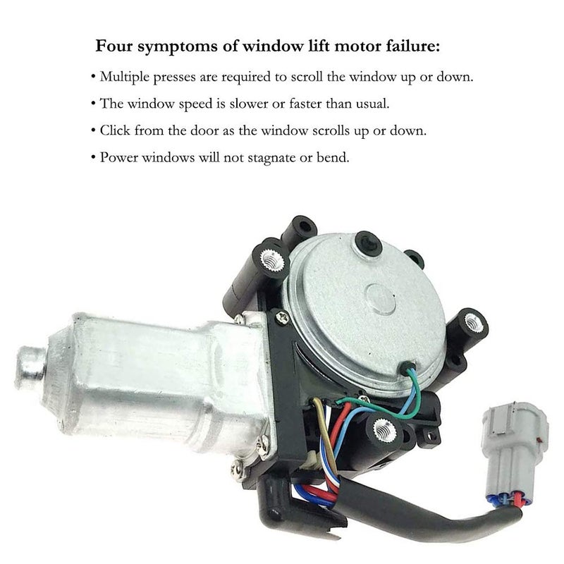 Syconeer Power Window Lift Motor Front Left Driver Side for 2004-2014 Nissan Titan 2004 Nissan Pathfinder Armada 2005-2014 Nissan Armada 2004-2011 Infiniti QX56 Replace OE 80731-ZT01A 80731-9FJ0A - Image 4